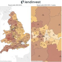 Maps of BTL returns in England and Wales for 2010-2015