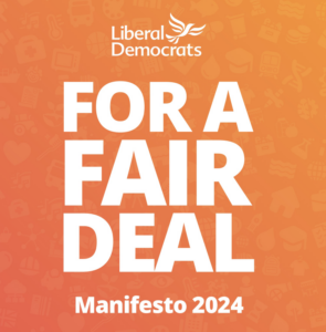 front page of liberal democrat manifesto