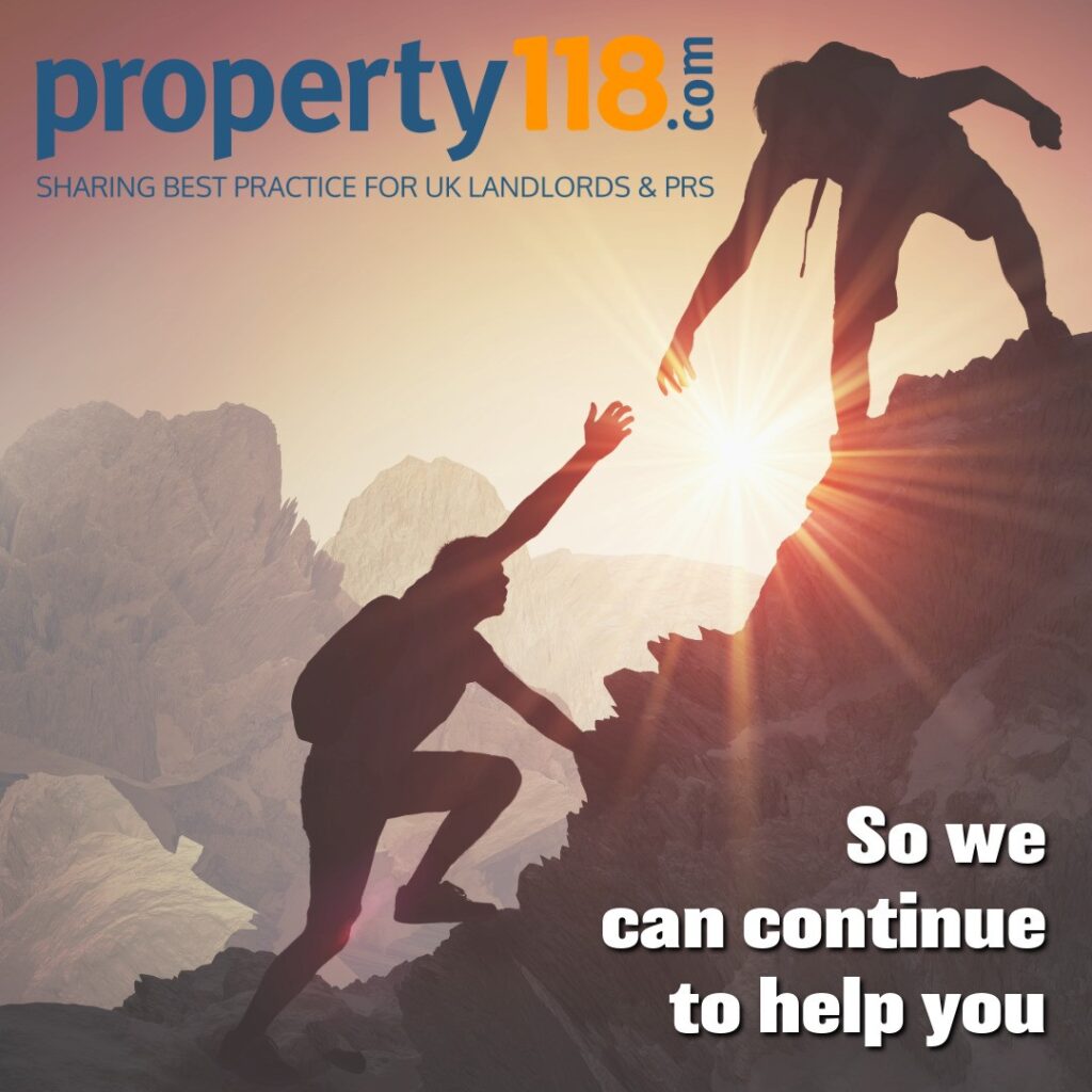 Please Help Property118 Continue To Help Landlords