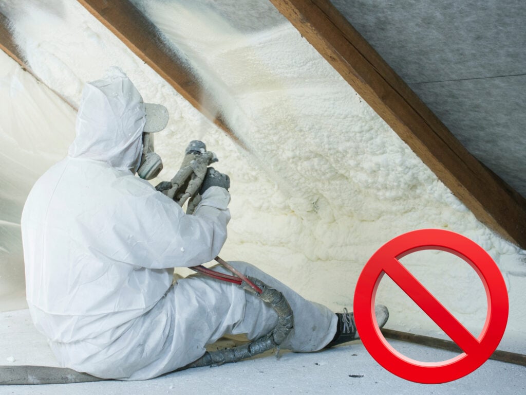 Homes left unmortgageable due to spray foam insulation